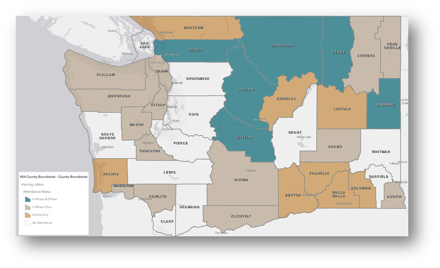 WA State Map of Counties Training 2024