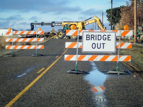 Bridge Closed Sign